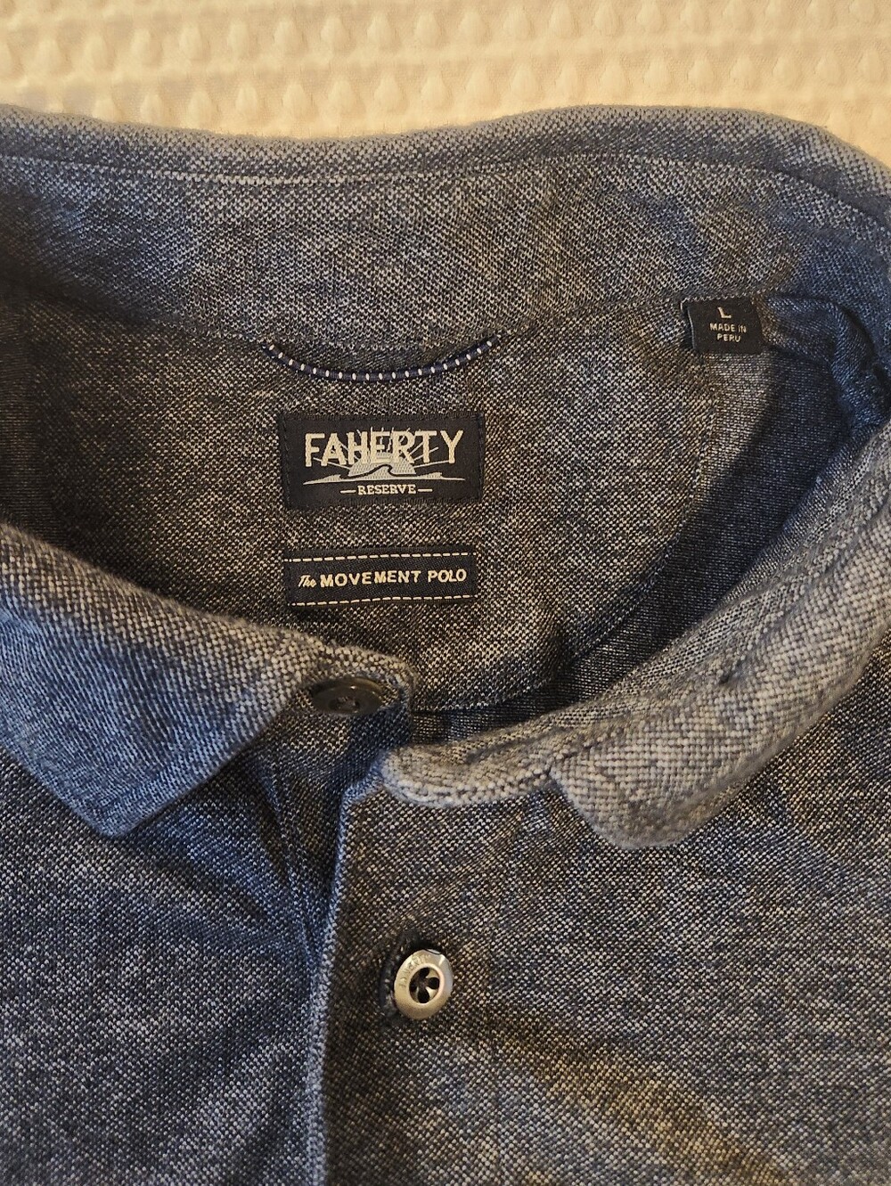 Men's Faherty "The Movement Polo" Size Large